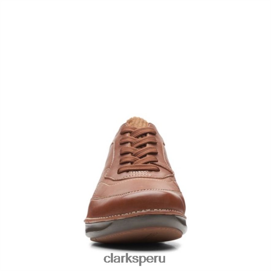 clarks appley tie cuero tostado oscuro cuero tostado oscuro mujer Clarks 40N4LX6490 cuero bronceado oscuro