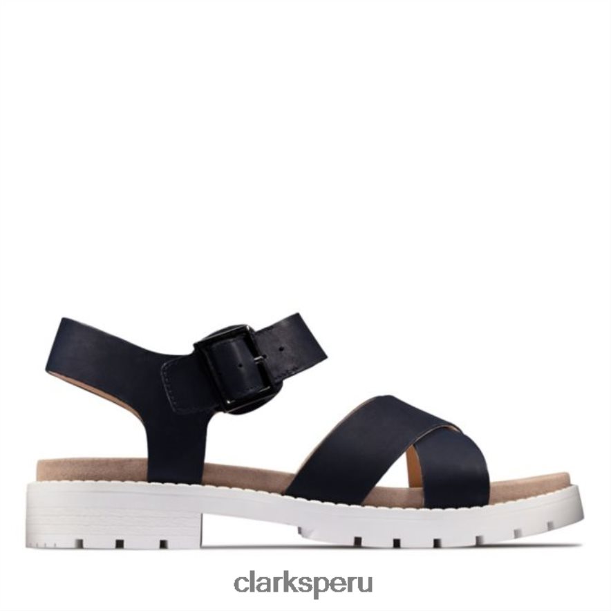 correa orinoco cuero azul marino clarks cuero azul marino mujer Clarks 40N4LX5223 cuero azul marino