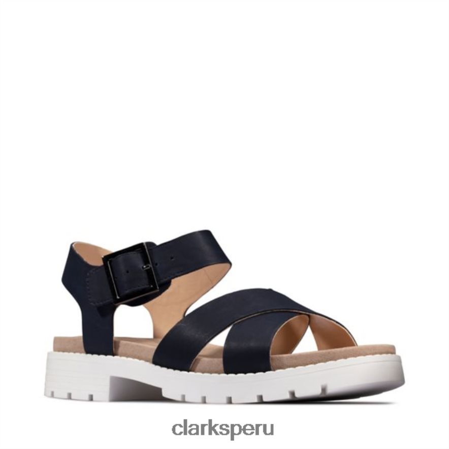 correa orinoco cuero azul marino clarks cuero azul marino mujer Clarks 40N4LX5223 cuero azul marino