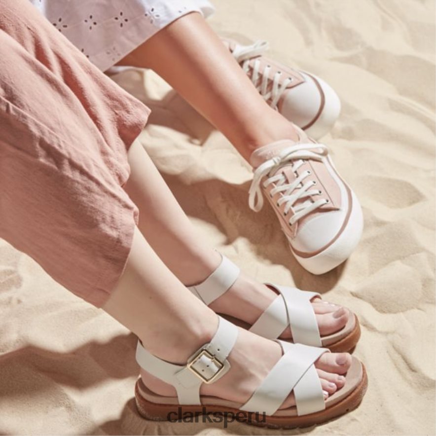 cuero blanco clarks orinoco correa cuero blanco mujer Clarks 40N4LX5224 cuero blanco