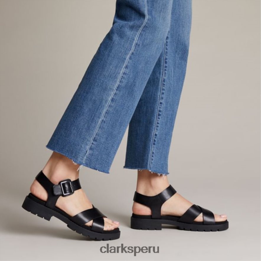 cuero negro clarks orinoco correa cuero negro mujer Clarks 40N4LX5219 cuero negro