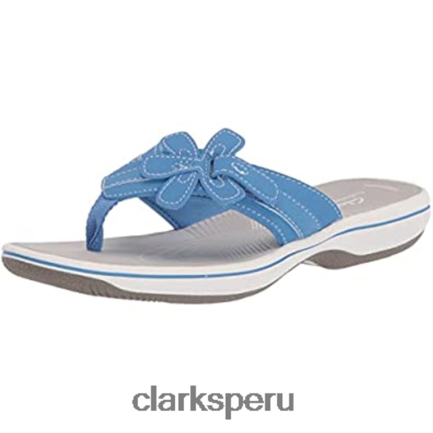 Chanclas clarks brinkley flora de mujer sintética azul mujer Clarks 40N4LX497 azul sintético