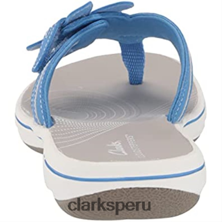 Chanclas clarks brinkley flora de mujer sintética azul mujer Clarks 40N4LX497 azul sintético