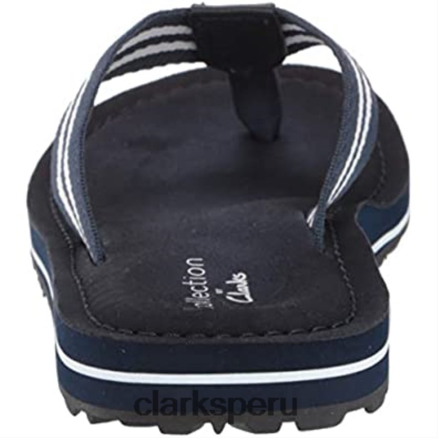 Chanclas clarks fenner sunset de textil azul marino mujer Clarks 40N4LX344 textil azul marino