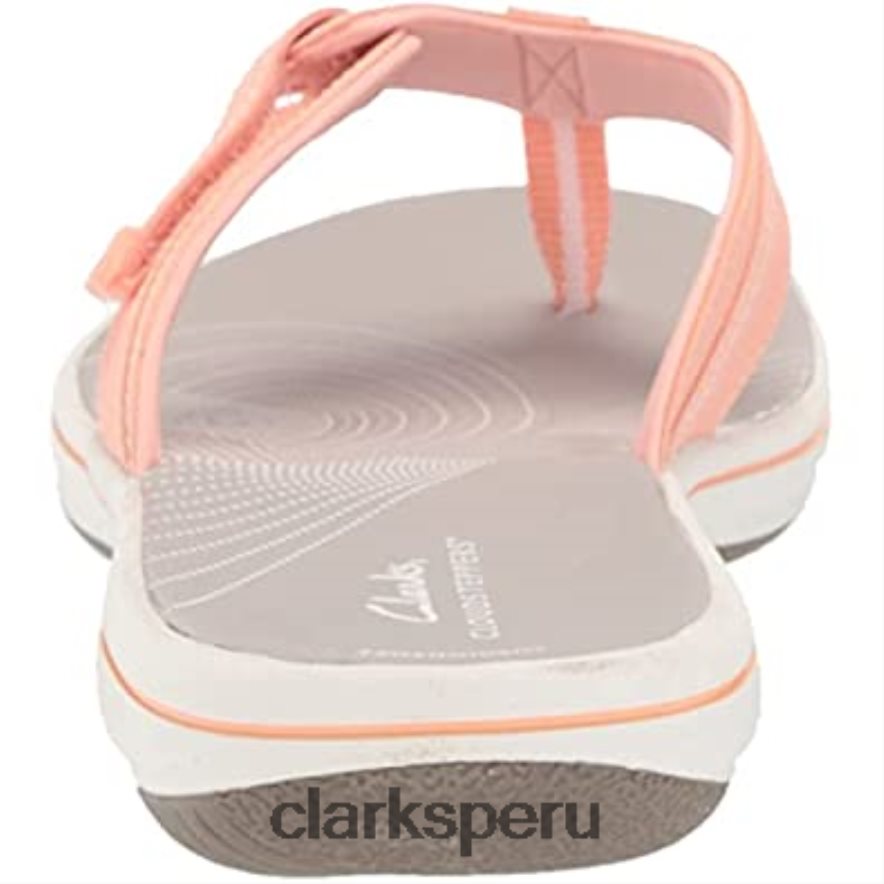chanclas brinkley jazz mujer clarks melocotón sintético mujer Clarks 40N4LX463 melocotón sintético
