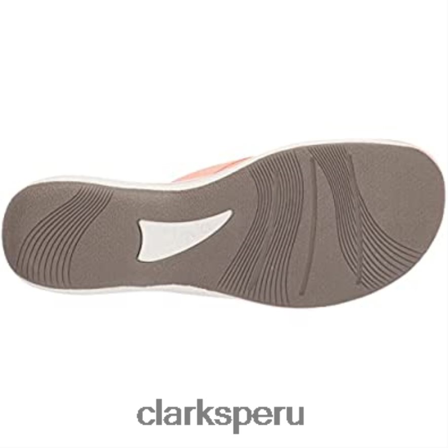 chanclas brinkley jazz mujer clarks melocotón sintético mujer Clarks 40N4LX463 melocotón sintético