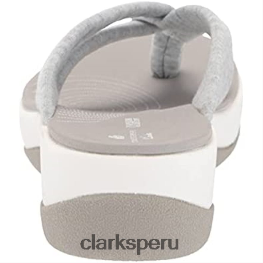 chanclas mujer arla kaylie gris textil clarks mujer Clarks 40N4LX710 textil gris