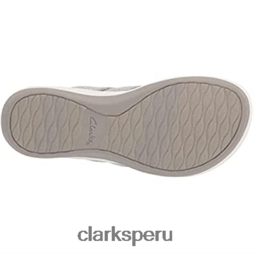 chanclas mujer arla kaylie gris textil clarks mujer Clarks 40N4LX710 textil gris