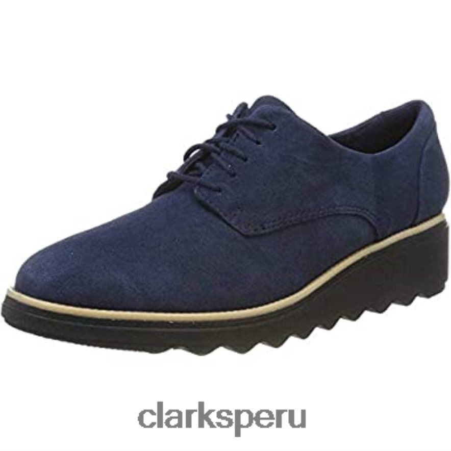 Derby sharon noel de ante azul marino de Clarks azul marino de ante azul marino mujer Clarks 40N4LX865 ante azul marino ante azul marino