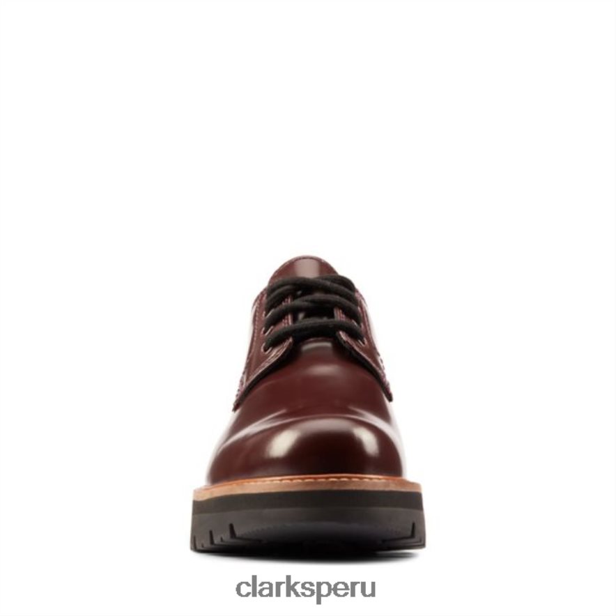 cuero burdeos orianna derby clarks de cuero burdeos mujer Clarks 40N4LX5132 cuero burdeos