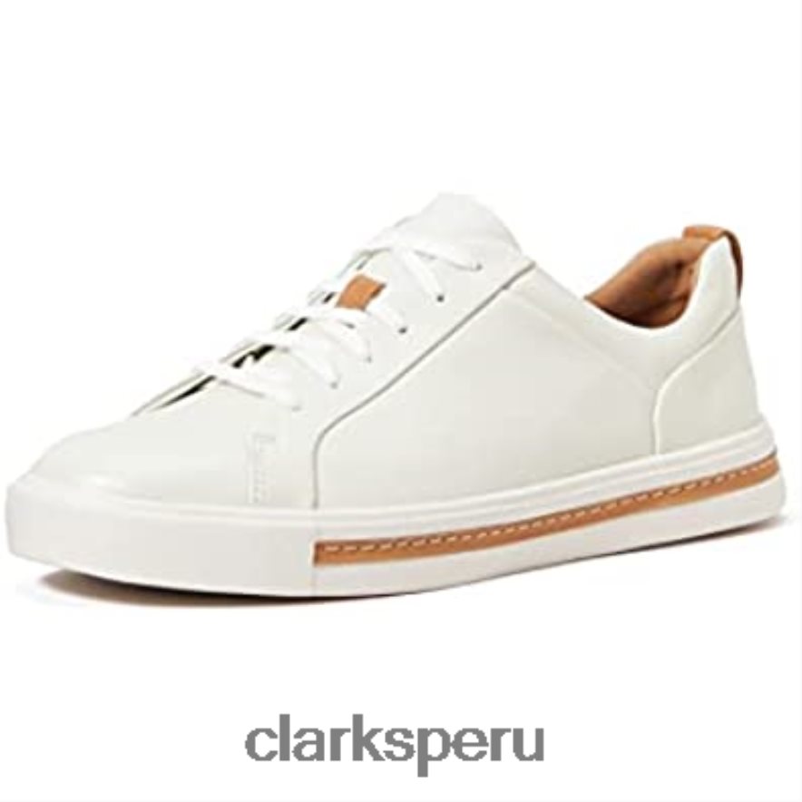 zapatos derby de encaje clarks un maui de cuero blanco blanco para mujer mujer Clarks 40N4LX785 cuero blanco blanco