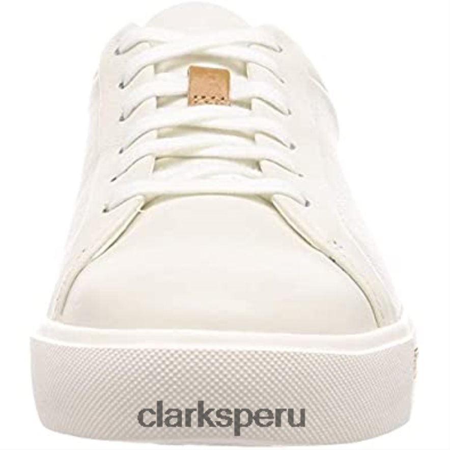 zapatos derby de encaje clarks un maui de cuero blanco blanco para mujer mujer Clarks 40N4LX785 cuero blanco blanco