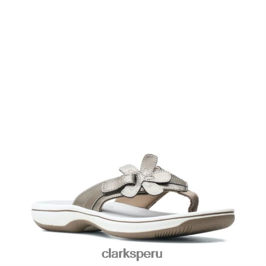 Brinkley flora peltre peltre clarks mujer Clarks 40N4LX6357 estaño