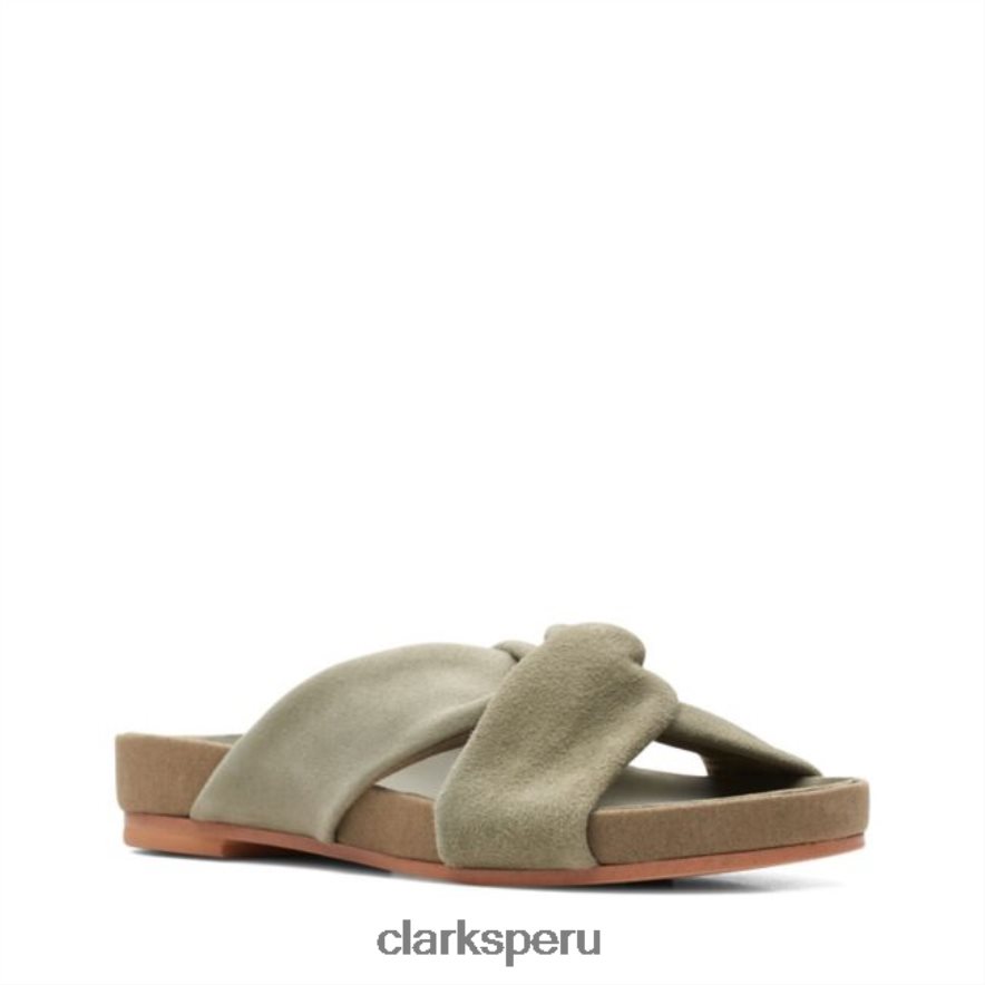 Clarks de salvia con toque puro mujer Clarks 40N4LX5246 sabio