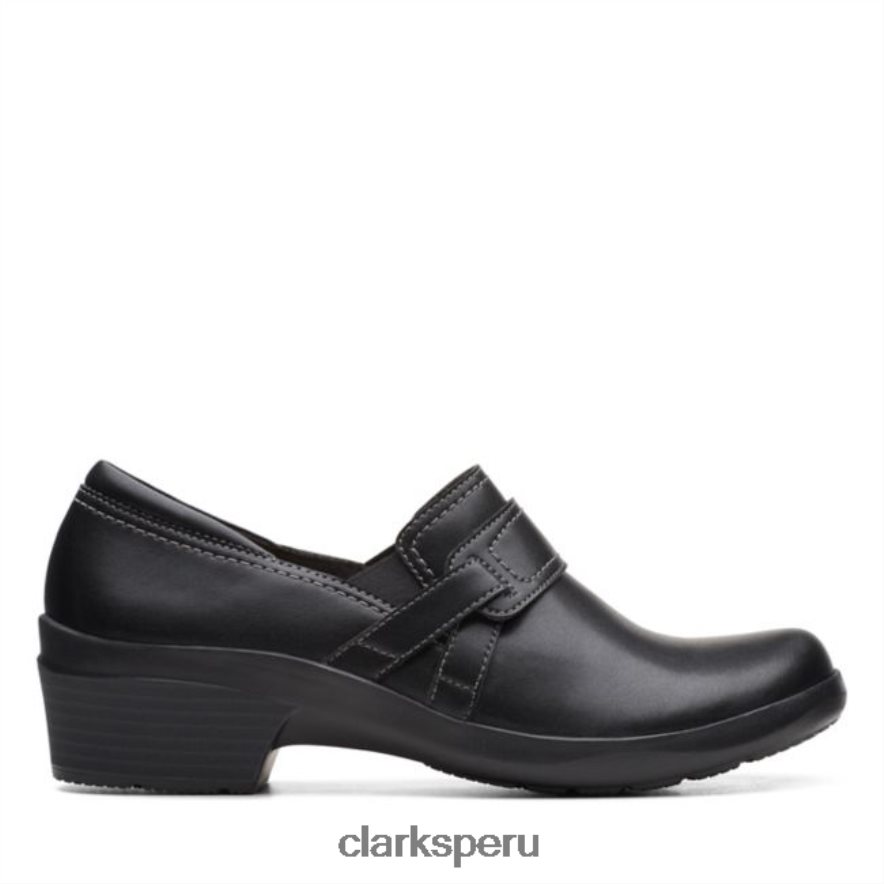 angie poppy cuero negro clarks cuero negro mujer Clarks 40N4LX6263 cuero negro