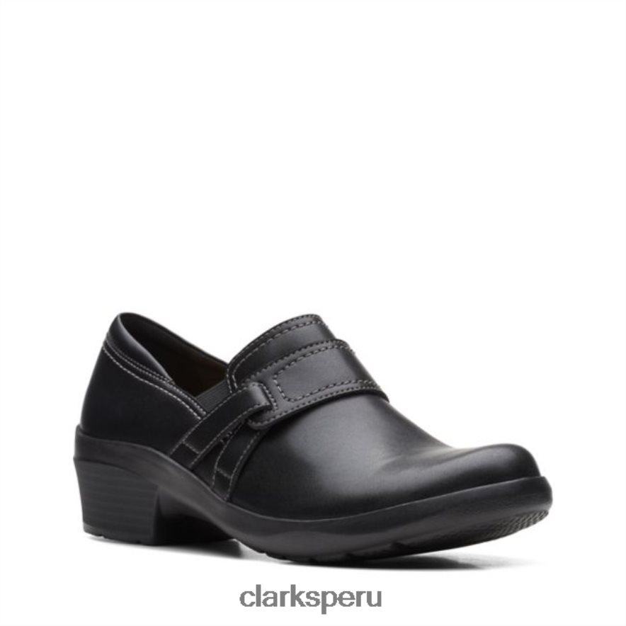 angie poppy cuero negro clarks cuero negro mujer Clarks 40N4LX6263 cuero negro