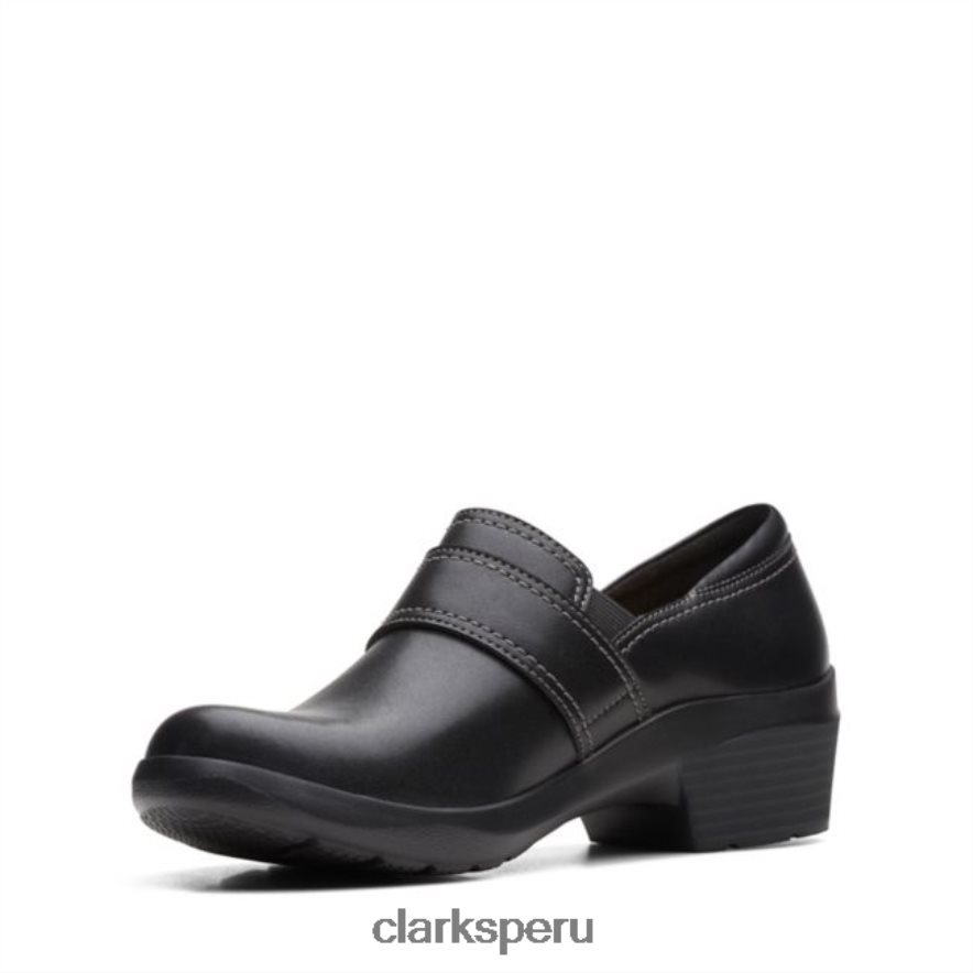 angie poppy cuero negro clarks cuero negro mujer Clarks 40N4LX6263 cuero negro