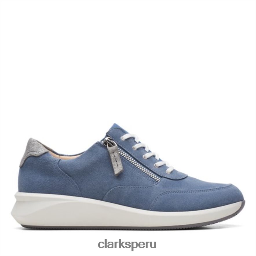 ante azul denim clarks un rio zip ante azul denim mujer Clarks 40N4LX5984 gamuza azul denim