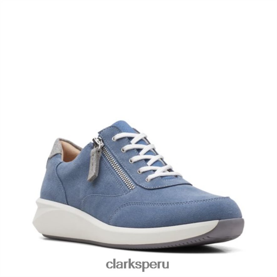 ante azul denim clarks un rio zip ante azul denim mujer Clarks 40N4LX5984 gamuza azul denim