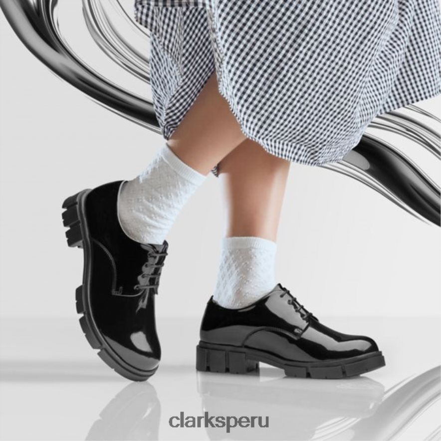 charol negro clarks teala lace charol negro mujer Clarks 40N4LX5120 charol negro