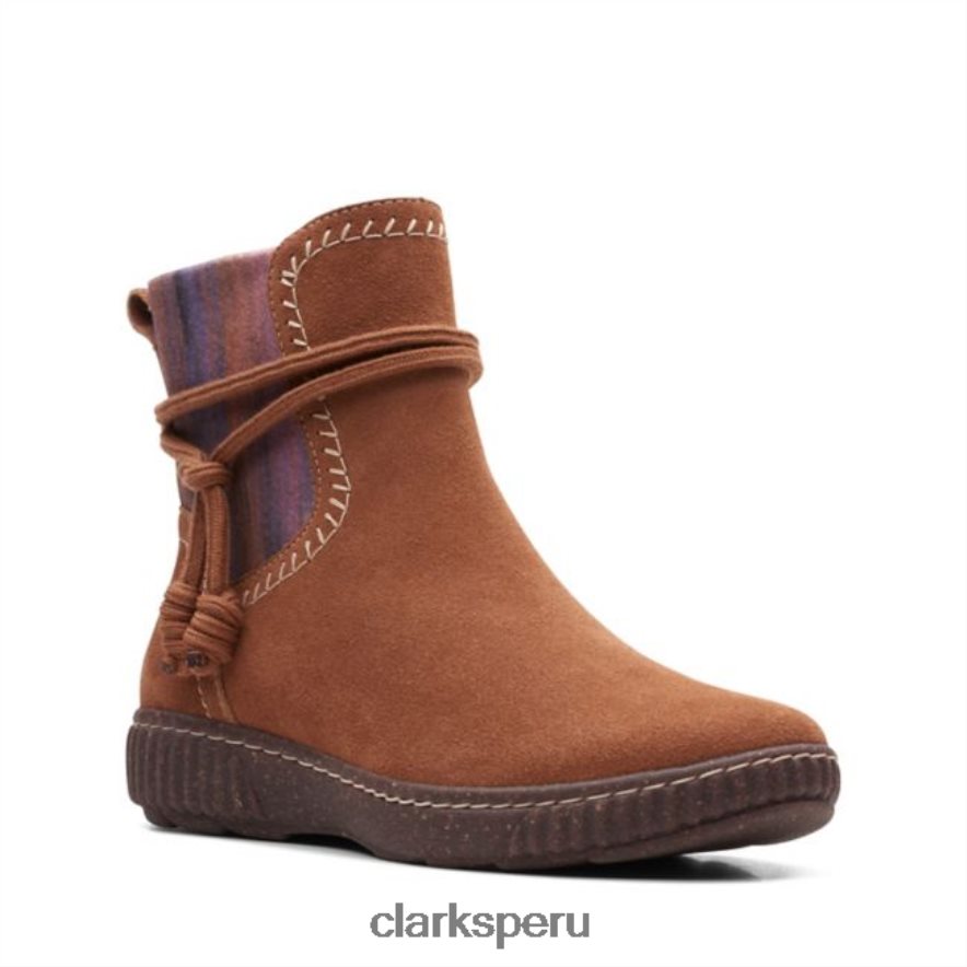 clarks ante tostado oscuro caroline lily ante tostado oscuro mujer Clarks 40N4LX6225 gamuza bronceada oscura