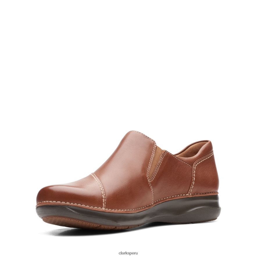 clarks appley zip de cuero tostado oscuro mujer Clarks 40N4LX3288 cuero bronceado oscuro