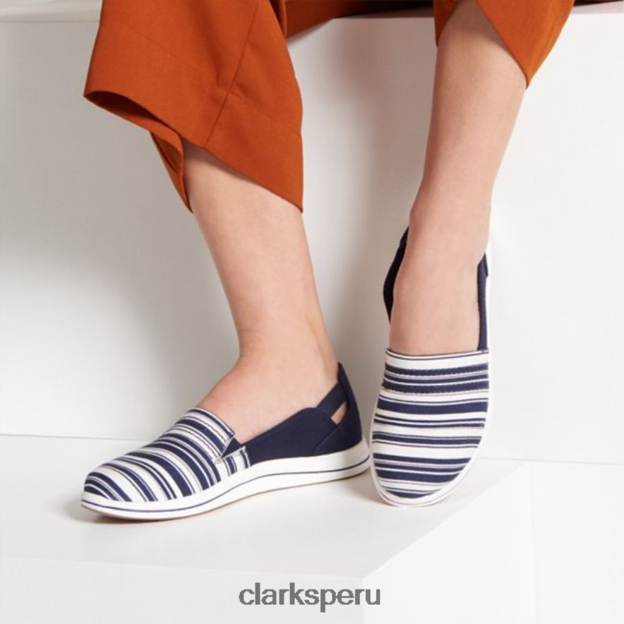 clarks azul marino/blanco brisa paso azul marino/blanco mujer Clarks 40N4LX6417 azul marino/blanco
