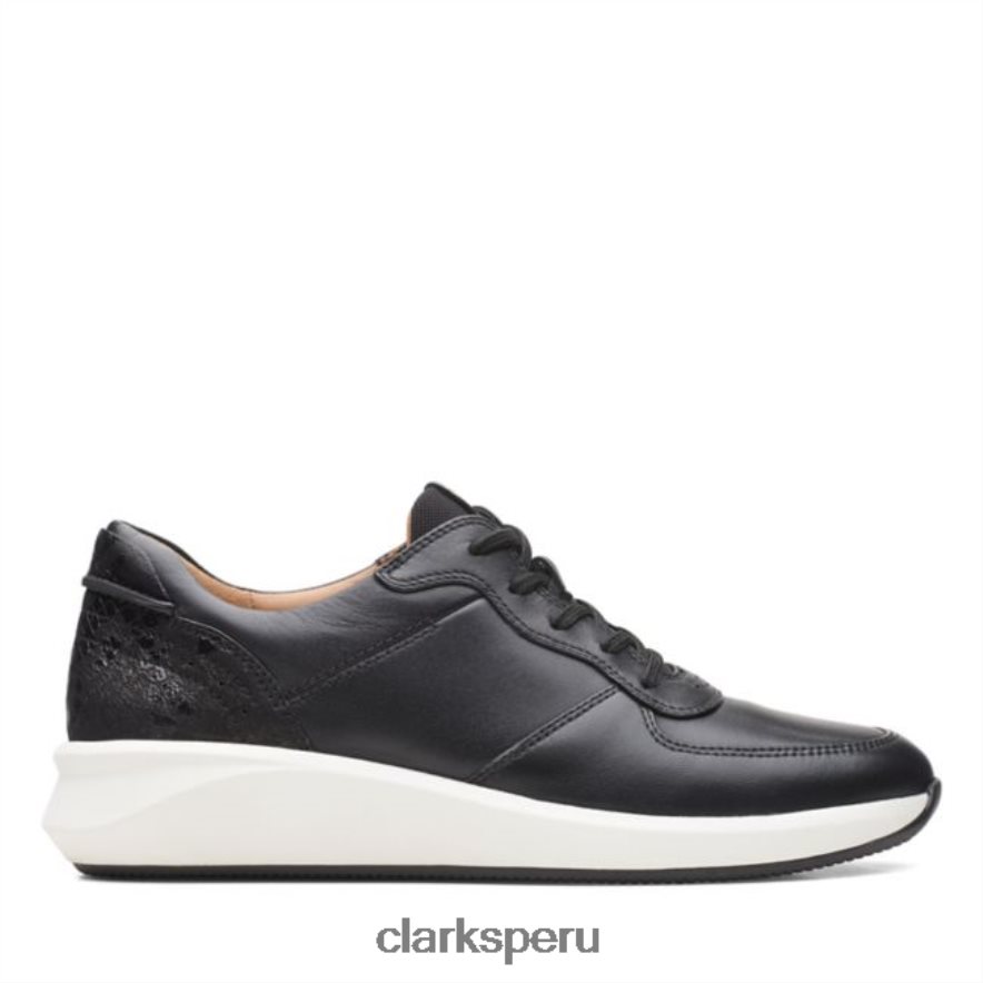 clarks cuero combinado negro un rio sprint cuero combinado negro mujer Clarks 40N4LX6481 cuero combinado negro