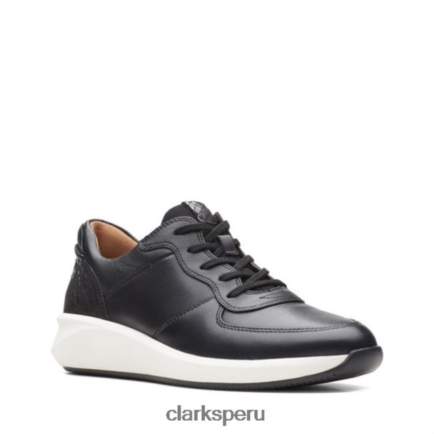 clarks cuero combinado negro un rio sprint cuero combinado negro mujer Clarks 40N4LX6481 cuero combinado negro