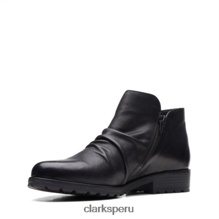 clarks cuero negro clarkwell zip cuero negro mujer Clarks 40N4LX6025 cuero negro