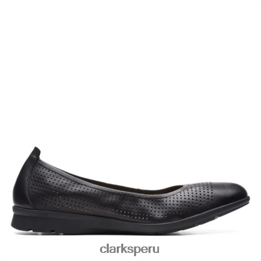 clarks cuero negro jenette facilidad cuero negro mujer Clarks 40N4LX6329 cuero negro