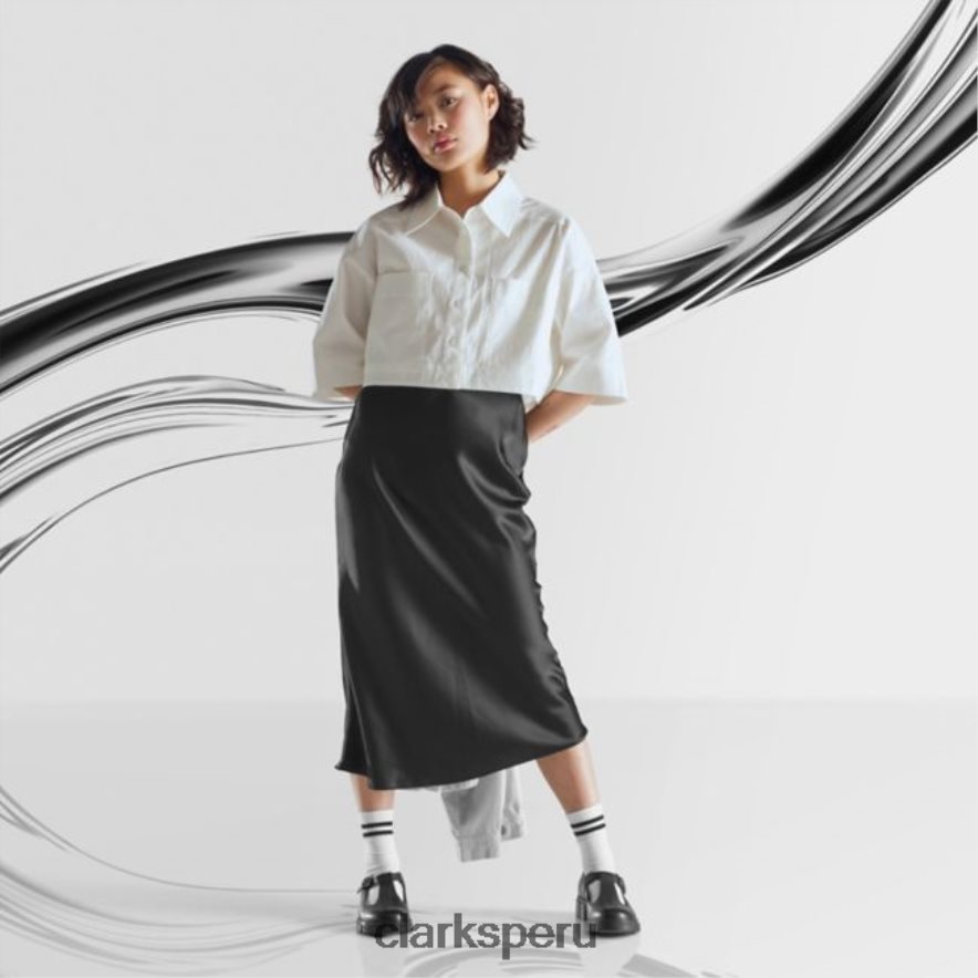 clarks cuero negro teala bar cuero negro mujer Clarks 40N4LX5121 cuero negro