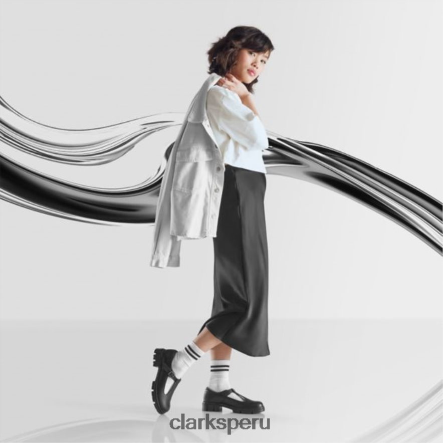 clarks cuero negro teala bar cuero negro mujer Clarks 40N4LX5121 cuero negro