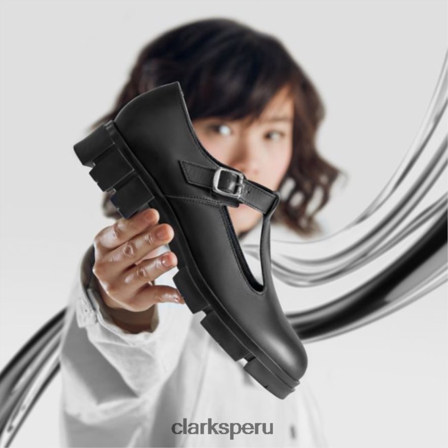 clarks cuero negro teala bar cuero negro mujer Clarks 40N4LX5121 cuero negro