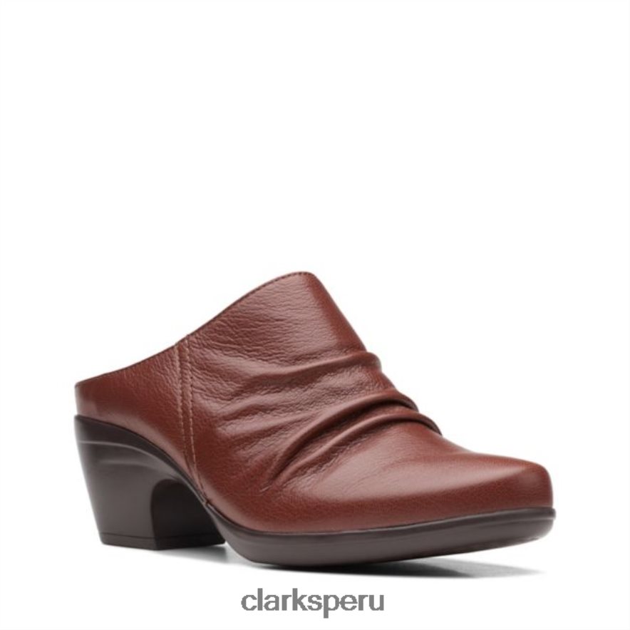 clarks cuero tostado oscuro emily charm cuero tostado oscuro mujer Clarks 40N4LX6345 cuero bronceado oscuro