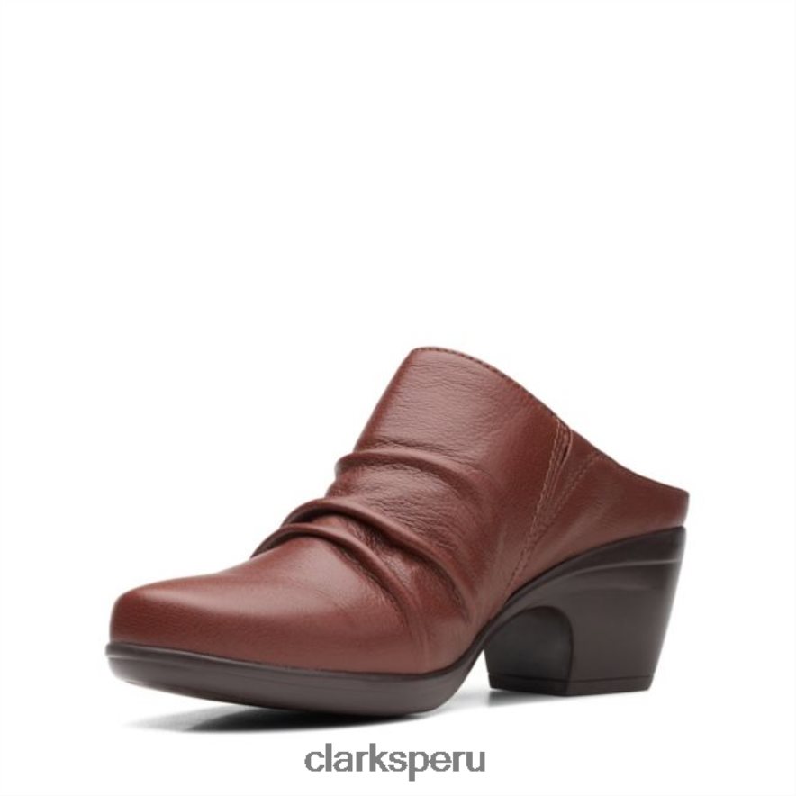 clarks cuero tostado oscuro emily charm cuero tostado oscuro mujer Clarks 40N4LX6345 cuero bronceado oscuro