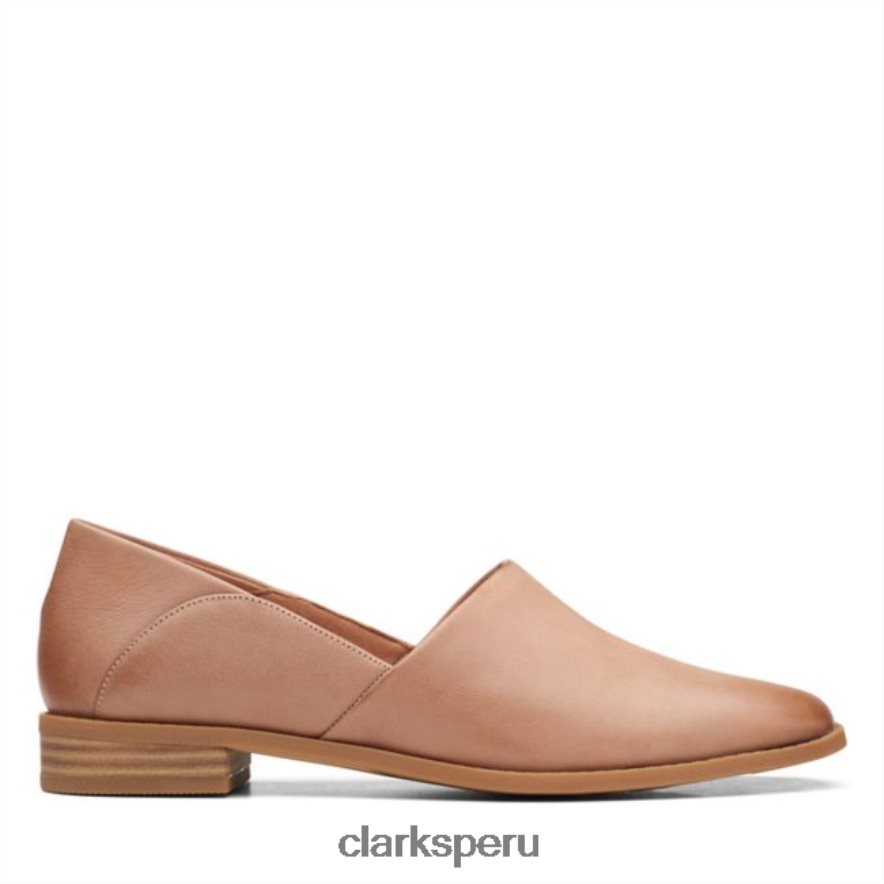 clarks de cuero praliné de cuero praliné puro belle mujer Clarks 40N4LX5982 cuero praliné