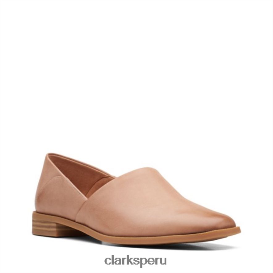 clarks de cuero praliné de cuero praliné puro belle mujer Clarks 40N4LX5982 cuero praliné