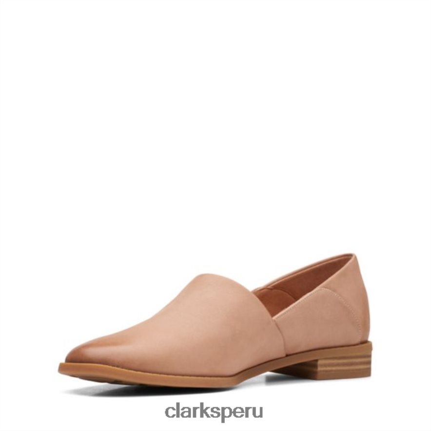 clarks de cuero praliné de cuero praliné puro belle mujer Clarks 40N4LX5982 cuero praliné