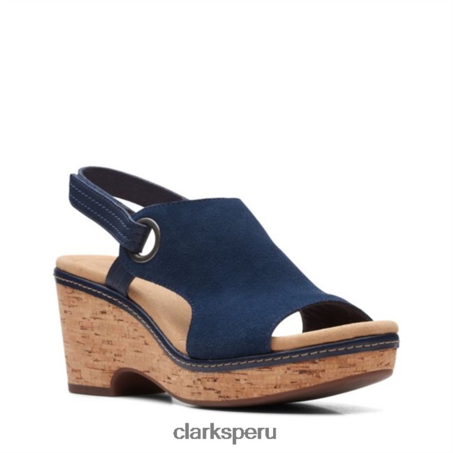 clarks giselle sea ante azul marino ante azul marino mujer Clarks 40N4LX6330 gamuza azul marino