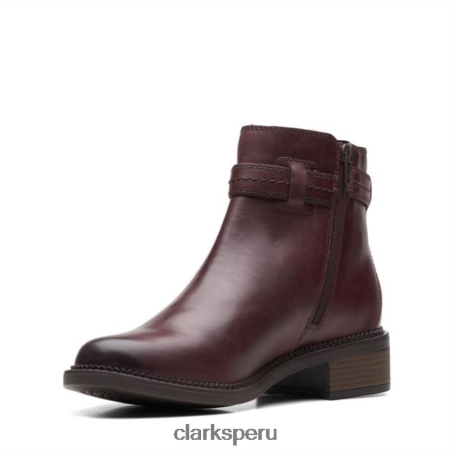 clarks maye facilidad cuero marrón oscuro cuero marrón oscuro mujer Clarks 40N4LX5986 cuero marrón oscuro
