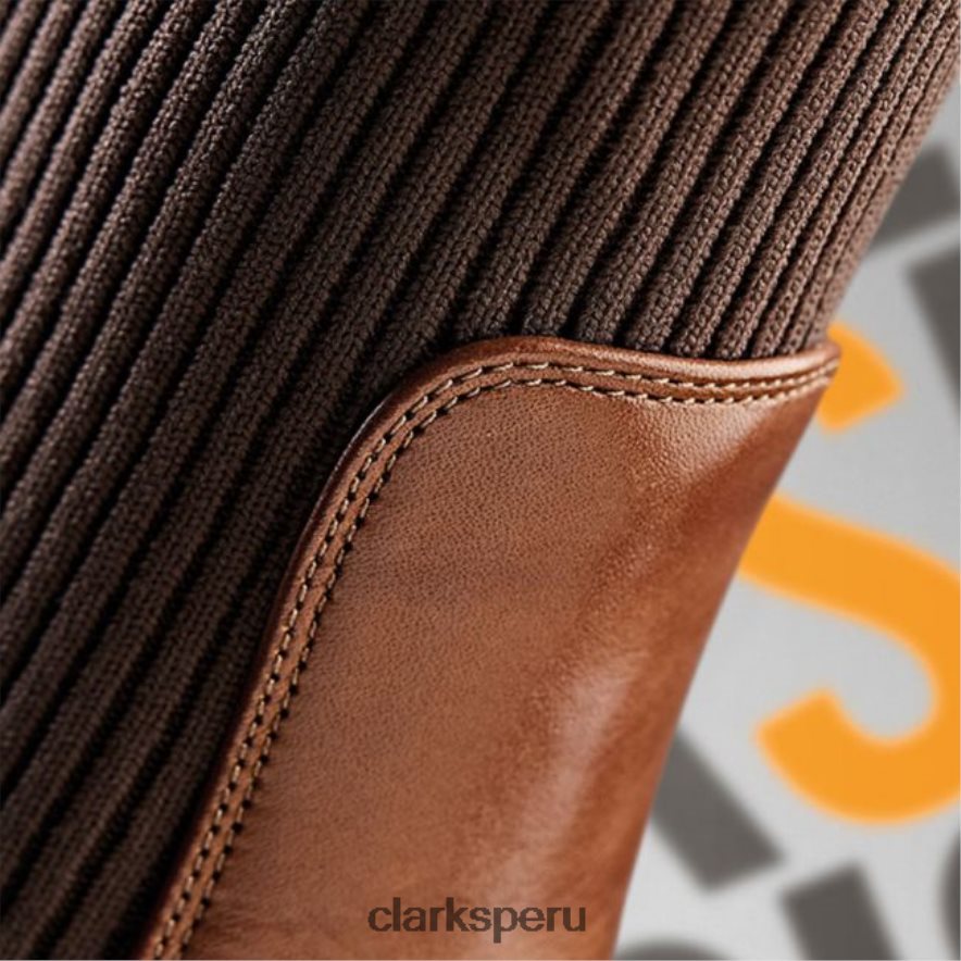 clarks tilham knit cuero tostado oscuro cuero tostado oscuro mujer Clarks 40N4LX5306 cuero bronceado oscuro