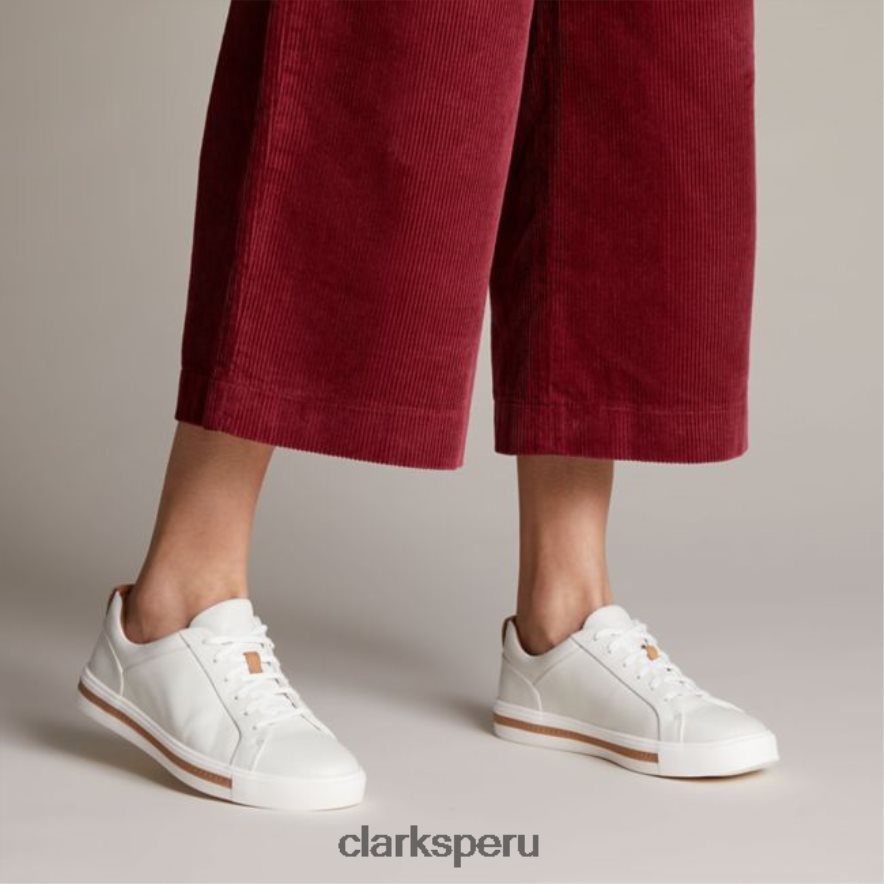 clarks un maui encaje cuero blanco cuero blanco mujer Clarks 40N4LX5066 cuero blanco