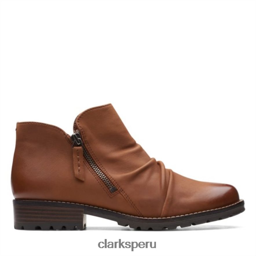 clarkwell zip cuero tostado oscuro clarks de cuero tostado oscuro mujer Clarks 40N4LX6142 cuero bronceado oscuro