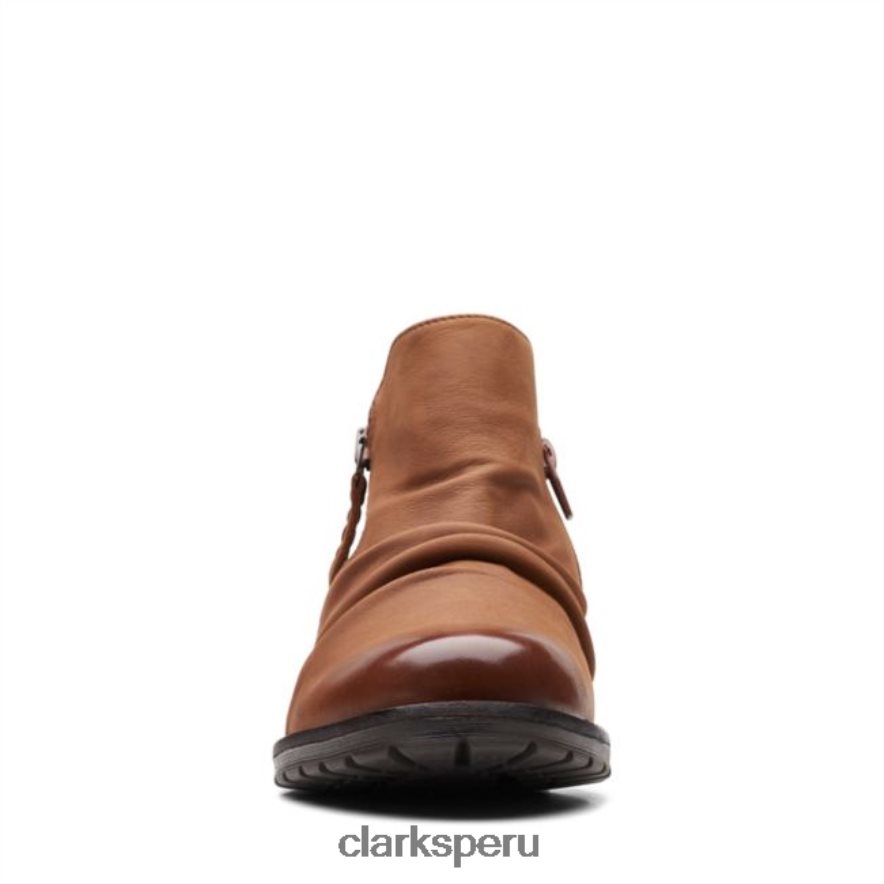clarkwell zip cuero tostado oscuro clarks de cuero tostado oscuro mujer Clarks 40N4LX6142 cuero bronceado oscuro