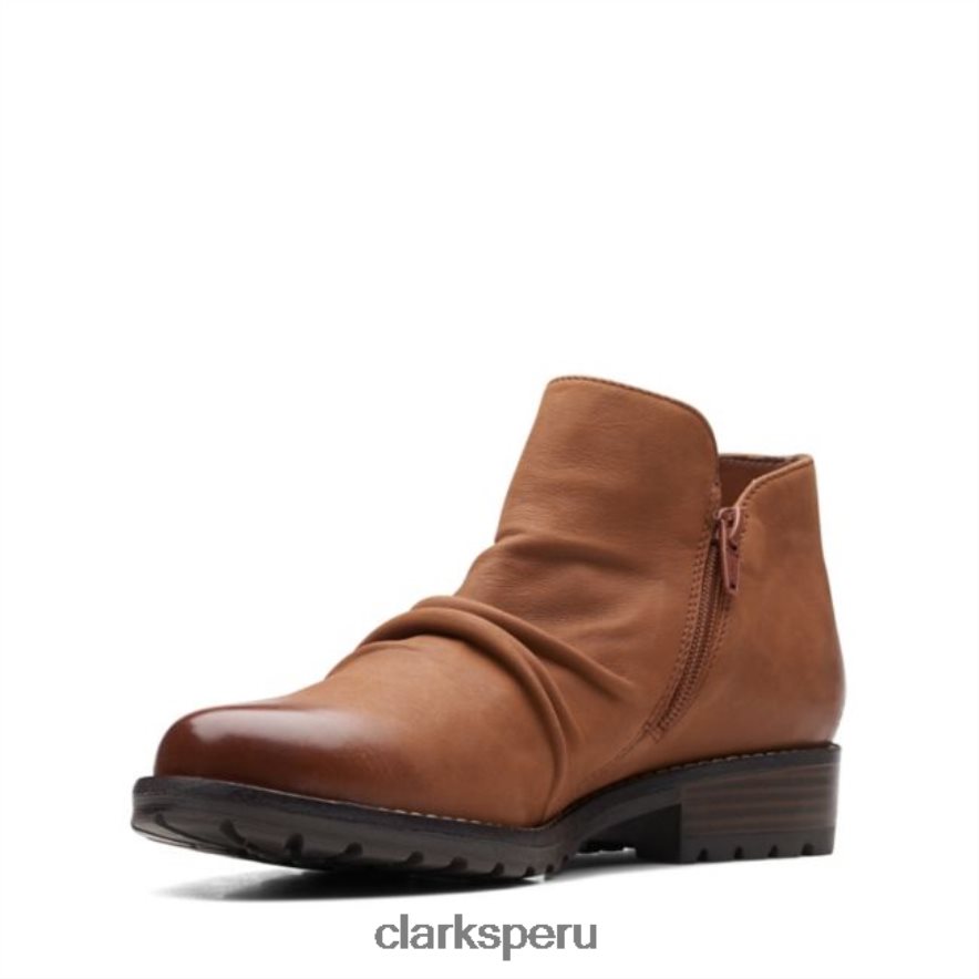 clarkwell zip cuero tostado oscuro clarks de cuero tostado oscuro mujer Clarks 40N4LX6142 cuero bronceado oscuro