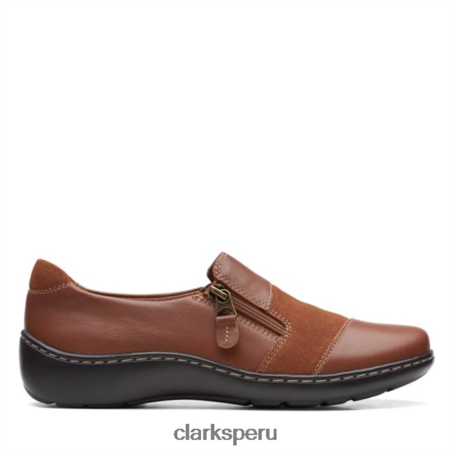 combinación bronceado oscuro cora harbour combinación bronceado oscuro clarks mujer Clarks 40N4LX6252 combinación de bronceado oscuro