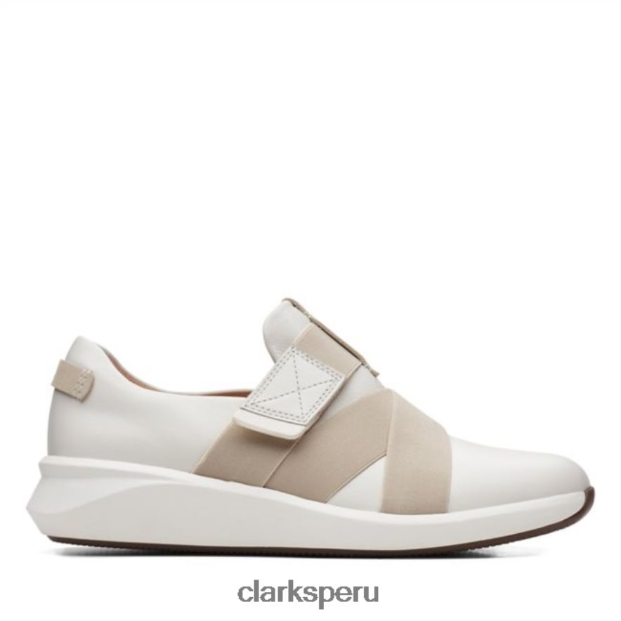 correa de cuero blanco un rio clarks de cuero blanco mujer Clarks 40N4LX6460 cuero blanco
