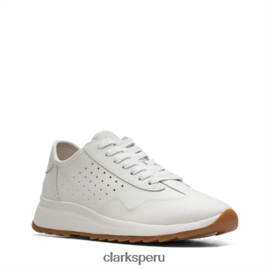 cuero combinado blanco clarks dash lite lace cuero combinado blanco mujer Clarks 40N4LX5168 cuero combinado blanco