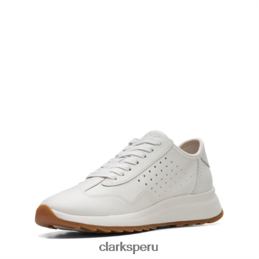 cuero combinado blanco clarks dash lite lace cuero combinado blanco mujer Clarks 40N4LX5168 cuero combinado blanco